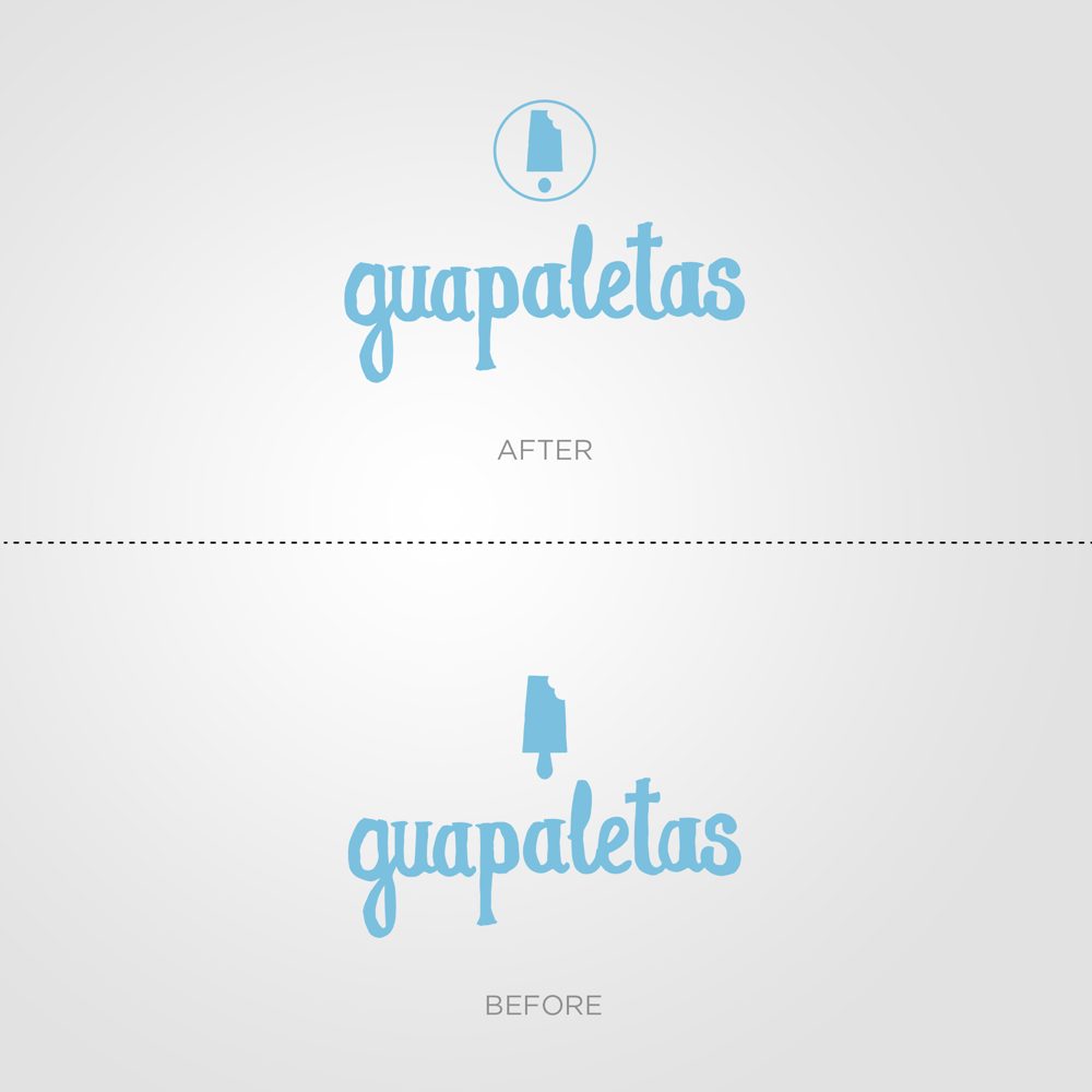 Guapaletas: marca anterior y nueva marca